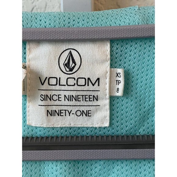 Volcom Hooded Enemy Stone Windbreaker in light blue Sz 8/XS - Picture 5 of 7